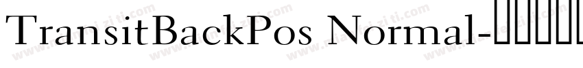 TransitBackPos Normal字体转换